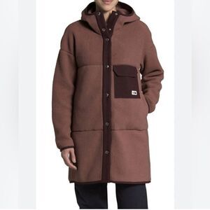 The North Face Cragmont Mashup Fleece Coat Women’s XS Hooded Jacket Parka Maroon